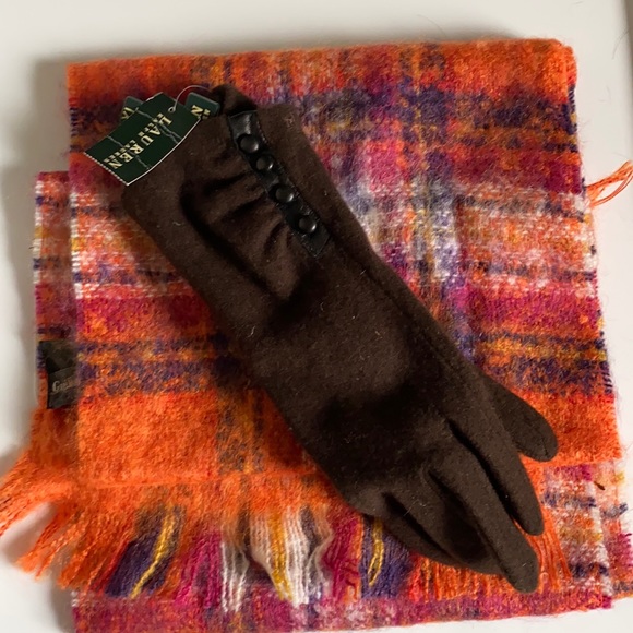 Ralph Lauren Accessories - Pair of gloves and scarf. Never used